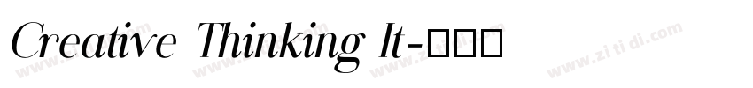 Creative Thinking It字体转换